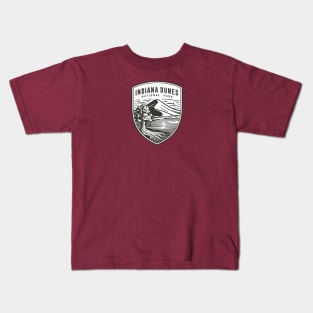 Indiana Dunes National Park Shield Emblem Kids T-Shirt